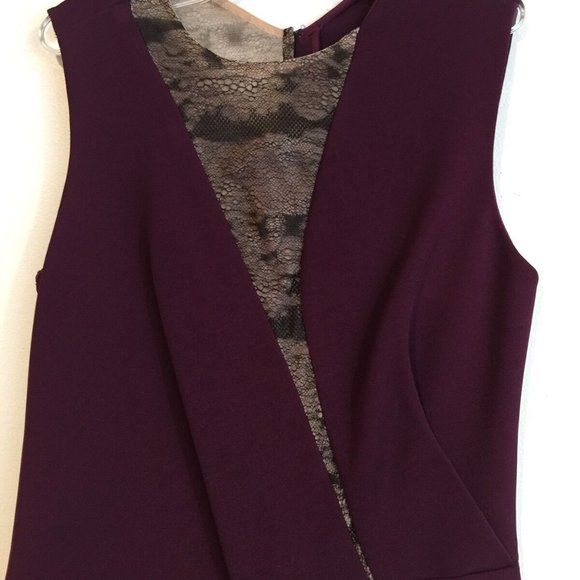 J. MENDEL** Burgundy Cocktail Dress $2895*US 2 - Picture 2 of 8